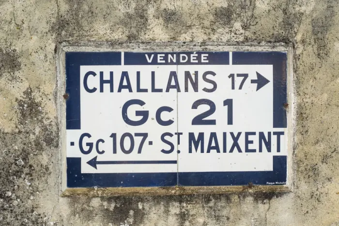 Framed Print : Road sign, Apremont, Vendee, France Framed Print : Road sign, Apremont, Vendee, France