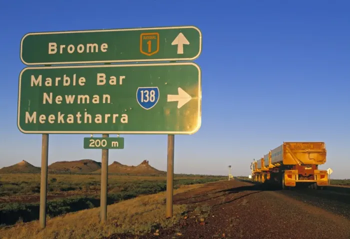 Framed Print : Road Sign, Western Australia, Australia Framed Print : Road Sign, Western Australia, Australia