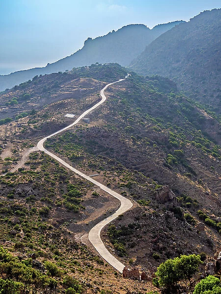 Road to Stefanos Volcano Crater, Nisyros Island, Dodecanese, Greece