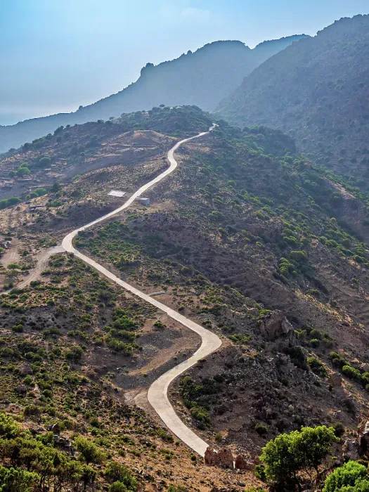 Framed Print : Road to Stefanos Volcano Crater, Nisyros Island, Dodecanese, Greece Framed Print : Road to Stefanos Volcano Crater, Nisyros Island, Dodecanese, Greece