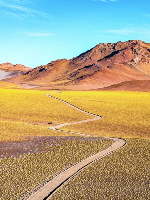 Framed Print : Road winding through the Andean altiplano, Puna, Argentina Framed Print : Road winding through the Andean altiplano, Puna, Argentina