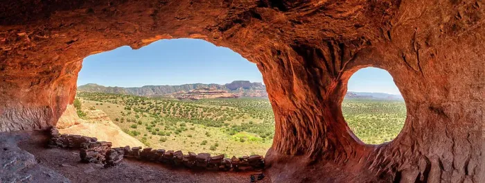 Framed Print : Robbers Roost Cave Window, Sedona, Arizona, USA