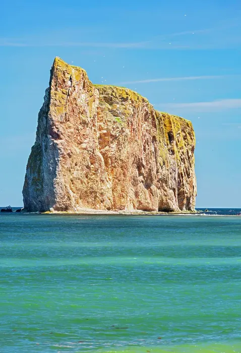 Framed Print : Rocher-Perce (Perce Rock) in the Gulf of St. Lawrence (Atlantic Ocean) Parc national de l'Ile-Bonaventure-et-du-Rocher-Perce, Quebec, Canada Framed Print : Rocher-Perce (Perce Rock) in the Gulf of St. Lawrence (Atlantic Ocean) Parc national de l'Ile-Bonaventure-et-du-Rocher-Perce, Quebec, Canada