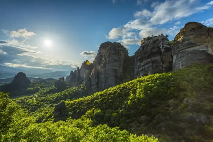 Framed Print : Rock boulders in Meteora near Kalambaka, Thessaly, Greece