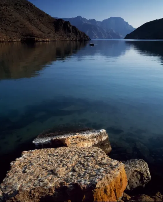 Framed Print : Rock and Darwat Qabal