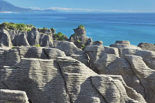 Rock formation Pancake Rocks - New Zealand, South Island, West Coast, Buller, West Coast