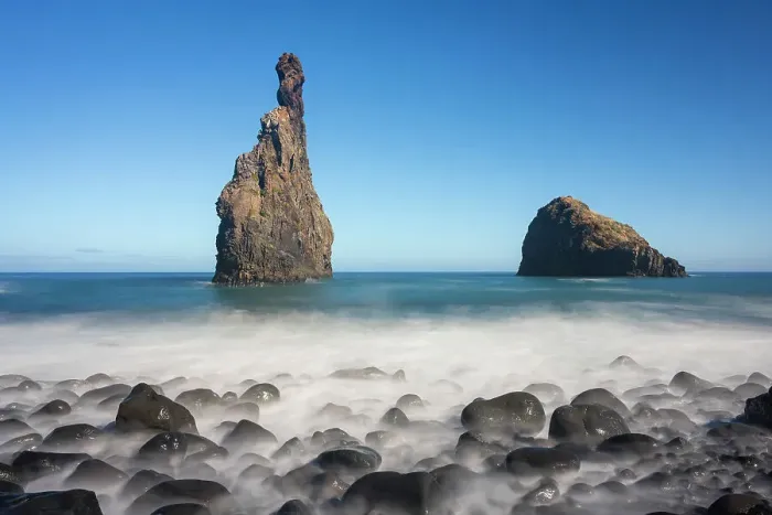 Framed Print : Rock formation at Praia da Ribeira da Janela beach, Ribeira da Janela, Porto Moniz, Madeira, Portugal Framed Print : Rock formation at Praia da Ribeira da Janela beach, Ribeira da Janela, Porto Moniz, Madeira, Portugal