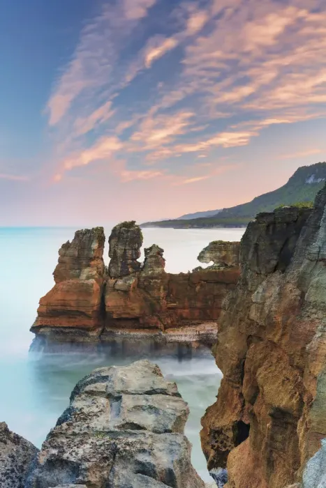 Framed Print : Rock formations called Pancake Roacks at Punakaiki West Coast, South Island, New Zealand Framed Print : Rock formations called Pancake Roacks at Punakaiki West Coast, South Island, New Zealand