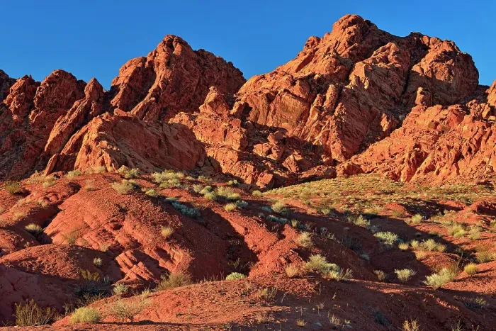 Framed Print : Rock formations and Mojave desert scrub community, Valley of Fire State Park, Nevada, USA Framed Print : Rock formations and Mojave desert scrub community, Valley of Fire State Park, Nevada, USA