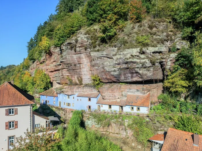 Framed Print : The rock houses of Graufthal, Eschbourg, Northern Vosges, Vosges, Alsace, Bas-Rhin, Grand Est, France Framed Print : The rock houses of Graufthal, Eschbourg, Northern Vosges, Vosges, Alsace, Bas-Rhin, Grand Est, France