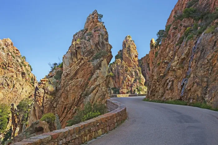 Framed Print : Rock landscape at Calanche de Piana - France, Corsica, Corse du Sud, Calanche de Piana