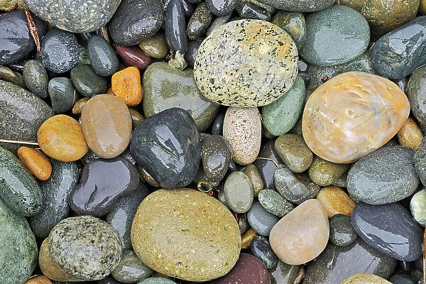 Rocks on Agate Beach. Naikoon Provincial Park. Graham Island, Haida Gwaii (formerly the Queen Charlotte Islands), British Columbia, Canada