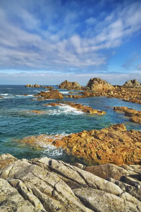 Framed Print : Rocky coast near Plougrescant - France, Brittany, Cote d Armor, Lannion, Plougrescant Framed Print : Rocky coast near Plougrescant - France, Brittany, Cote d Armor, Lannion, Plougrescant