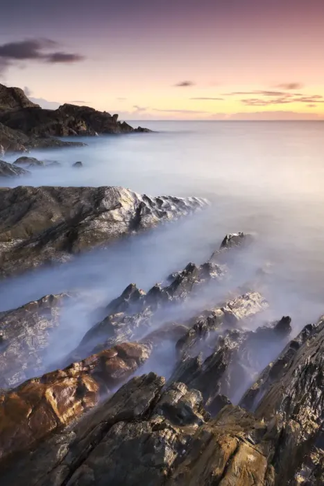 Framed Print : Rocky coast at Sunset, Leas Foot Sand, Thurlestone, South Hams, Devon, England. Winter Framed Print : Rocky coast at Sunset, Leas Foot Sand, Thurlestone, South Hams, Devon, England. Winter