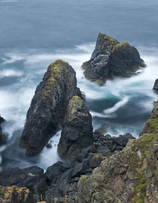 Framed Print : Rocky coastal outcrop The Crowns at Botallack, Cornwall, England. Autumn Framed Print : Rocky coastal outcrop The Crowns at Botallack, Cornwall, England. Autumn