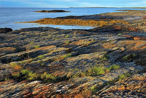 Rocky coastline of Lunenburg Bay (Atlantic Ocean) Blue Rocks Nova Scotia, Canada