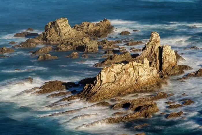 Framed Print : Rocky islets at Playa Gueirua, Cudillero, Asturias, Spain Framed Print : Rocky islets at Playa Gueirua, Cudillero, Asturias, Spain