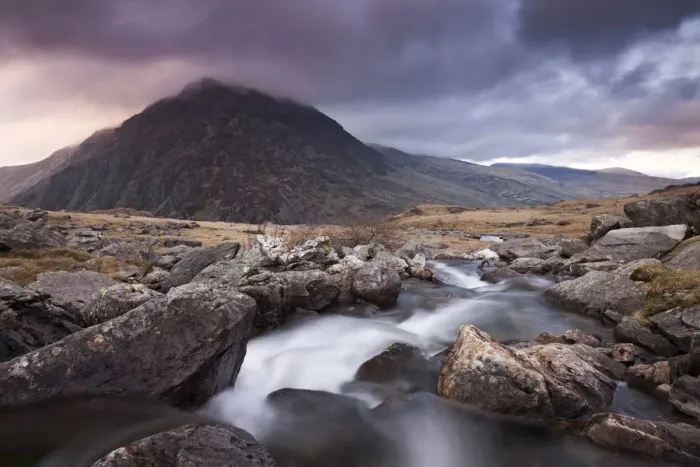 Framed Print : Rocky river flowing through mountains, Snowdonia, Wales, UK. Spring Framed Print : Rocky river flowing through mountains, Snowdonia, Wales, UK. Spring