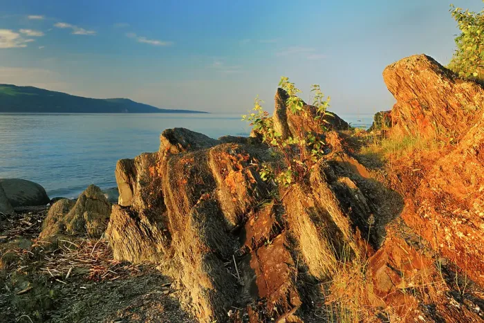 Framed Print : rocky shore of Gulf of St. Lawrence Iles Aux Coudres Quebec, Canada Framed Print : rocky shore of Gulf of St. Lawrence Iles Aux Coudres Quebec, Canada