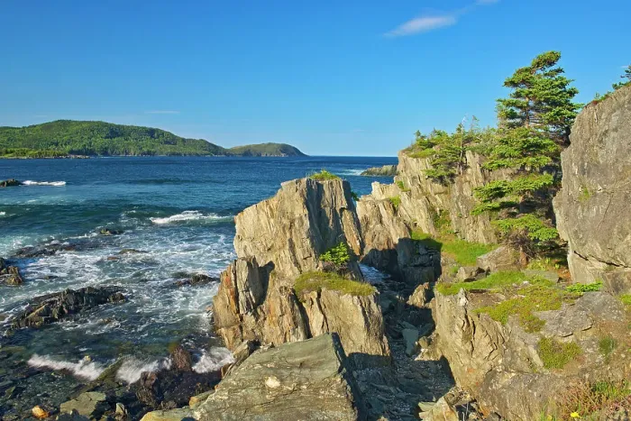 Framed Print : Rocky shoreline along the Atlantic Ocean. Baie Verte Peninsula. Coachman's Cove, Newfoundland & Labrador, Canada Framed Print : Rocky shoreline along the Atlantic Ocean. Baie Verte Peninsula. Coachman's Cove, Newfoundland & Labrador, Canada