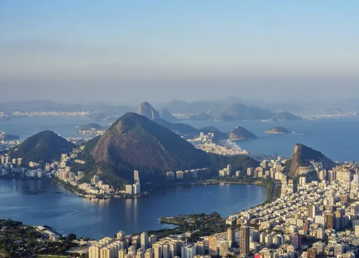 Framed Print : Rodrigo de Freitas Lagoon seen from the Dois Irmaos Mountain, Rio de Janeiro, Brazil Framed Print : Rodrigo de Freitas Lagoon seen from the Dois Irmaos Mountain, Rio de Janeiro, Brazil