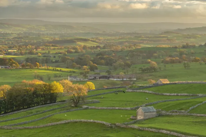 Framed Print : Rolling countryside near Malham Cove, Yorkshire Dales National Park, North Yorkshire Framed Print : Rolling countryside near Malham Cove, Yorkshire Dales National Park, North Yorkshire