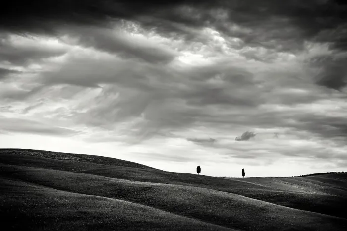 Framed Print : Rolling hills ans cypress trees, Val d'Orcia, near San Quirico d'Orcia, Tuscany, Italy