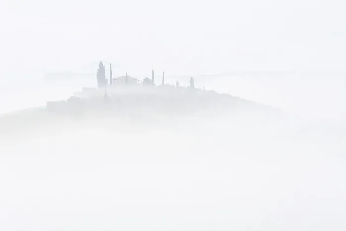 Framed Print : Rolling hills of Tuscany, with Poggio Istiano rising just enough through the thick layer of fog. Val d'Orcia, Italy Framed Print : Rolling hills of Tuscany, with Poggio Istiano rising just enough through the thick layer of fog. Val d'Orcia, Italy