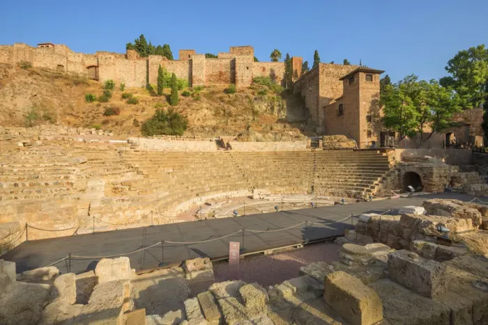 Framed Print : Roman amphitheater in the evening light, Malaga, Costa del Sol, Andalusia, Spain Framed Print : Roman amphitheater in the evening light, Malaga, Costa del Sol, Andalusia, Spain