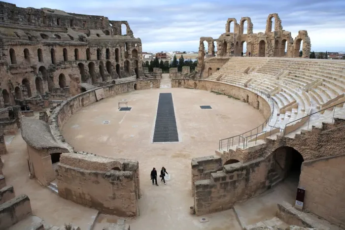 Framed Print : Roman amphitheatre (230-238), El Jem, Tunisia Framed Print : Roman amphitheatre (230-238), El Jem, Tunisia