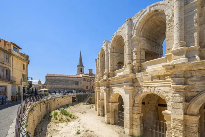 Framed Print : Roman amphitheatre, Arles, Bouches-Du-Rhone, Provence-Alpes-Cote d'Azur, France