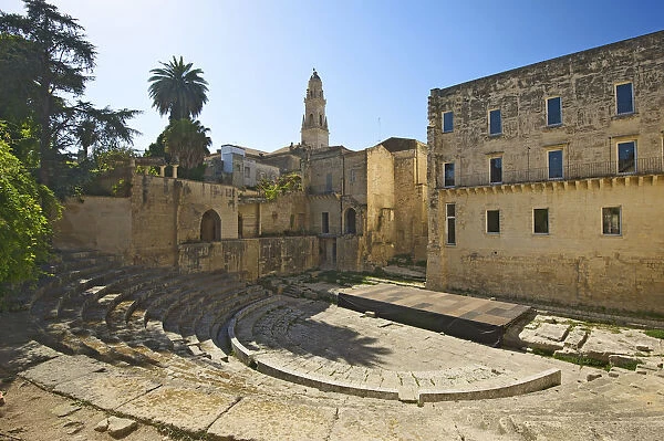 Roman amphitheatre in Lecce, Apulia, Italy