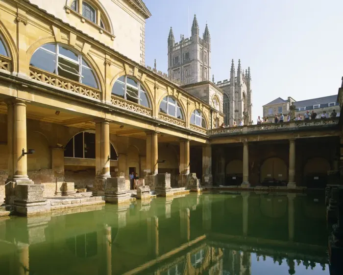 Framed Print : Roman Baths & Abbey, Bath, Avon, England Framed Print : Roman Baths & Abbey, Bath, Avon, England