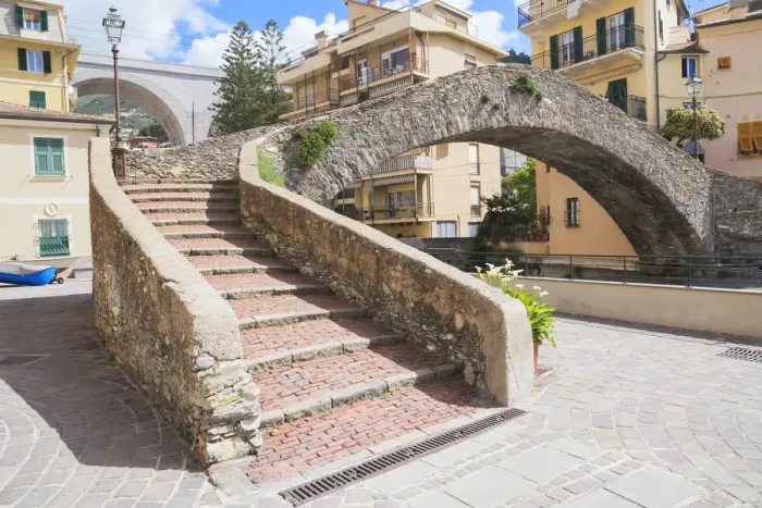 Framed Print : Roman bridge, Bogliasco, Liguria, Italy Framed Print : Roman bridge, Bogliasco, Liguria, Italy