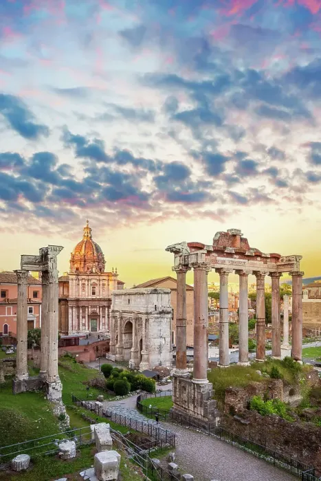 Framed Print : Roman Forum, UNESCO World Heritage Site, Rome, Italy
