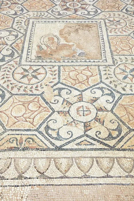 Framed Print : A Roman Mosaic in the archaeological site of Nora, Pula, Cagliari, South Sardinia, Italy Framed Print : A Roman Mosaic in the archaeological site of Nora, Pula, Cagliari, South Sardinia, Italy