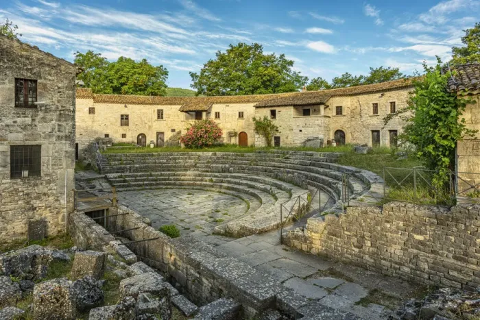 Framed Print : Roman theater in the ancient city of Altilia, today Sepino in Molise Framed Print : Roman theater in the ancient city of Altilia, today Sepino in Molise