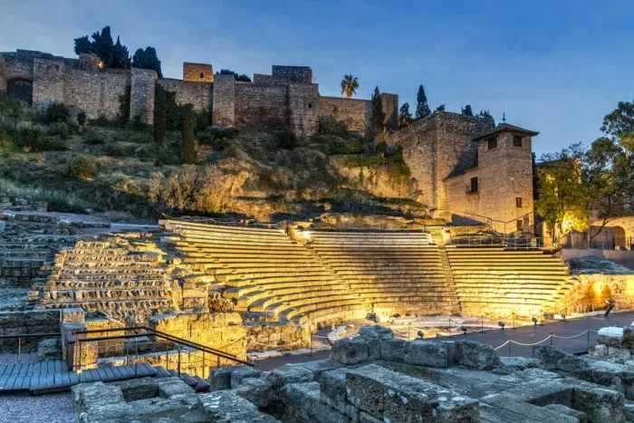 Framed Print : Roman theatre and Alcazaba fortress, Malaga, Andalusia, Spain Framed Print : Roman theatre and Alcazaba fortress, Malaga, Andalusia, Spain