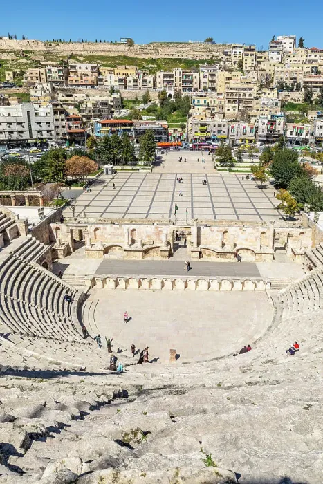 Framed Print : Roman Theatre, Amman, Jordan, Middle East, Asia