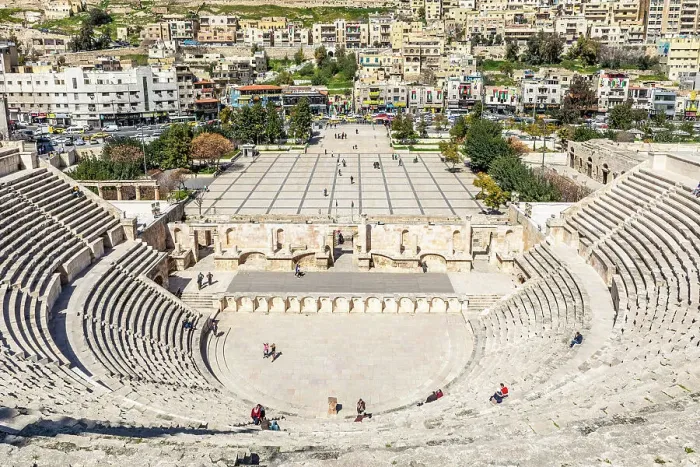 Framed Print : Roman Theatre, Amman, Jordan, Middle East, Asia