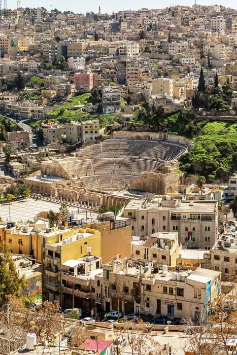 Framed Print : Roman Theatre, Amman, Jordan, Middle East, Asia