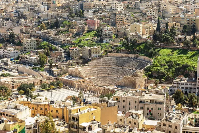 Framed Print : Roman Theatre, Amman, Jordan, Middle East, Asia