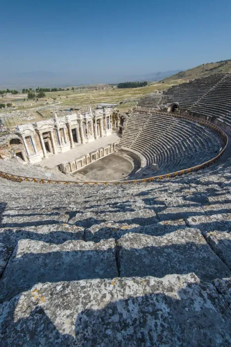 Framed Print : The Roman Theatre, Hierapolis, Pamukkale, Turkey