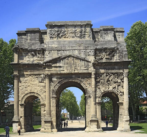 Roman Triumphal Arch, UNESCO World Heritage Site, Orange, Vaucluse, Provence, France