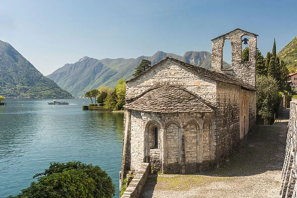 Romanesque church of San Giacomo in Spurano, Ossuccio, Como province, Lombardy, italy