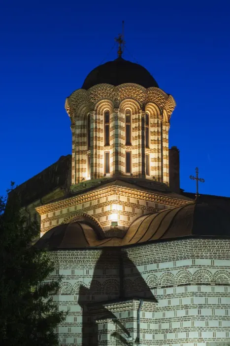 Framed Print : Romania, Bucharest, Lipscani Old Town, Old Princely Court Church, evening Framed Print : Romania, Bucharest, Lipscani Old Town, Old Princely Court Church, evening