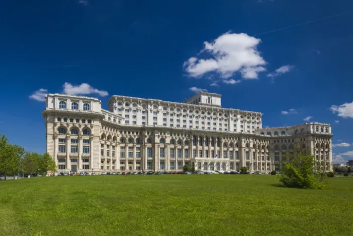 Framed Print : Romania, Bucharest, Palace of Parliament, worlds second-largest building Framed Print : Romania, Bucharest, Palace of Parliament, worlds second-largest building