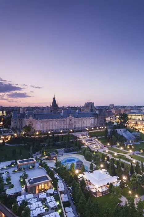 Framed Print : Romania, Moldovia Region, Iasi, Palace of Culture, elevated view, dusk Framed Print : Romania, Moldovia Region, Iasi, Palace of Culture, elevated view, dusk