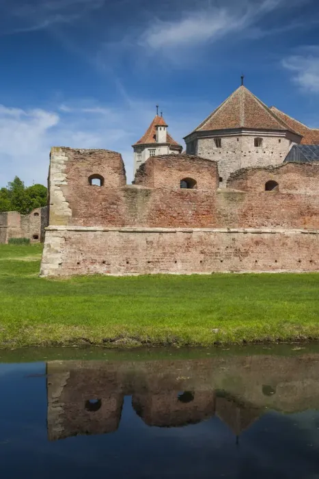 Framed Print : Romania, Transylvania, Fagaras, Fagaras Citadel and moat Framed Print : Romania, Transylvania, Fagaras, Fagaras Citadel and moat