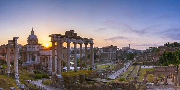 Rome, Lazio, Italy. Imperial fora at sunrise